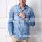 Mens Blue Denimshirt With Chest Pocket N01