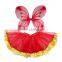 Wholesale New Style Girls Butterfly Fairy Wings with glitter Tutu Sets