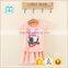 short sleeve t shirts girl skirt pink casual sweet kids clothes set for 1 year old