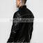 2016 Men's Leather Biker Jacket With Stud Details In Black