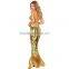 The new flash sequins Split Mermaid evening dress Halloween Costume Wholesale