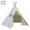 ShiJ Tipi 5-Walls Beige 100% Cotton Teepee Tent