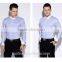 Classic fashion 100% cotton white collar & cuff long sleeve shirt dress men