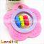 BPA Free EVA Baby Teething Rattle Toy Necklace Pandent Flower Teether