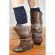 2016 Winter Europe Girls Short Diamond Knitting Pattern Boot Socks