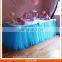 China Factory Wholesale Light Blue Tulle Wedding Hawaiian Table Skirt