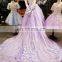 LS00168 short purple baby girls dress latest designs flower girl children evening dress