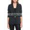 CHEFON Three button cuff stylish leopard print blazer,welt pockets blazer,fashion leopard blazer