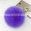 Womens Bag Decoration Charm Handbag Pompom Real Fox Fur Keychains