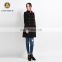 China Competitive Price Women Black Long Winter Coats