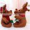 New Plush Toys Christmas Reindeer Stuffed Toys with Scarf