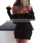 White Off The Shoulder Long Sleeve Women Bandage Dress Bodycon Sexy Club Dress