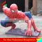 High Quality Superhero Charactor Life Size Spiderman Fiberglass Statue