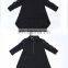 2016 Spring Summer Fashion Lady Three Quarter Sleeve Loose Lace Stitching Blouse Black Women Apparel for Work