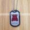 Stock size silicone aluminum dog tag with ball chain