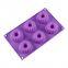 Free Sample Food Grade Heat resistant Nontoxic Silicone Cake Mold Baking Mousse Pudding Mold Tool 6holes