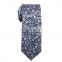blue animated floral jacquard silk tie