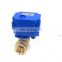 220V motorized control valve dn20 brass mini electric radiator ball valve for auto control equipment