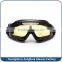 Comfortable dustproof black foam padding safety motorcycle glasses
