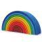 Wooden Rainbow Peg Dolls Wood Rainbow Stacker