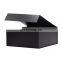 Luxury bulk big square bedding products packaging collapsible black gift boxes