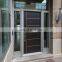 Walnut wood framed commercial main door designs double glass doors