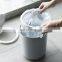Round Trash Bin with Pressure Circle Toilet Paper Basket Plastic Waste Dust Bin