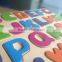 2015 popular letters puzzle games for little Child Natural wood educational puzzle