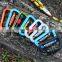 Aluminum Carabiner 30KN D type Triple Locking Carabiner For Rock Climbing Aluminum Snap Hook S7111TN3