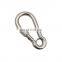 2021 Hot Selling Snap Hook With Eyelet And Screw Wholesale  Iron Spring Snap Hook Carabiner Metal Hook 50MM