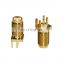 Goldplated right angle cable assembly connector sma