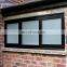 Residential aluminum profile sliding window alloy black frame glass windows