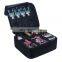 Personalized Bride Organizer Black Private Label Large Waterproof Professional Travel Custom Makeup Bag