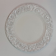 13 inch Retro Style White Silver Charger Plates Table Wedding Decor Plastic Textured Chargers for Dinner Plates Party