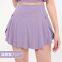 Quick drying built-in pocket with ruffle edge, outdoor badminton and tennis skirt, anti glare fake, two high waisted yoga skirts and pants