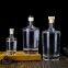 Manufacturer Price Square Liquor Whisky Unique Shape Drop Glass Bottle With Cork Stopper