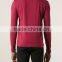 Dark red boat neck t-shirts for man long sleeve tshirt in china