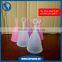 2015 Wholesale price silicon menstrual cup with long stem and instructions, menstrual cup virgin