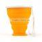 2015 foldable silicone cup, drinking water bottle, silicon cup
