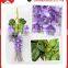 Hot cheap wholesale long style westeria artificial garden flowers ,wedding decorations