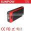 SUNPOW portable power bank 12v dual usb car charger jump starter