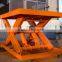 Stationary hydraulic car lifting platform, stainless steel car scissors lift