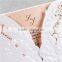 Elegant white laser cut bridal dress wedding invitation with wheat embossed pattern