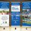 Custom waterproof wind resistance advertising curved roll up stand banner