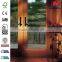 71.25 in. x 79.5 in. 400 Series French Wood Gliding Right-Hand 6068 Oak Interior Patio Door Low-E4 Smartsun with Screen