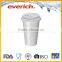 Double wall custom ceramic coffee mug with silicone lid
