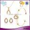 Environmental gold plated zinc alloy rhinestone water drop shaped 4 pieces fashion jewelry set                        
                                                                                Supplier's Choice