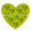 BPA Free Hot Sales Heart Shape Silicone Ice Cube Molds Makers