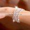 Hot Sell New Crystal Rhinestone Stretch Bracelet Bangle Wedding Bridal Wristband