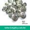 (#B6035/13mm) round shape abs material metallic plating effects shank button with lion totem